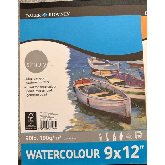 Set Of 3 Art Pads Watercolor Acrylic Marker Pads - Picture 2 of 4